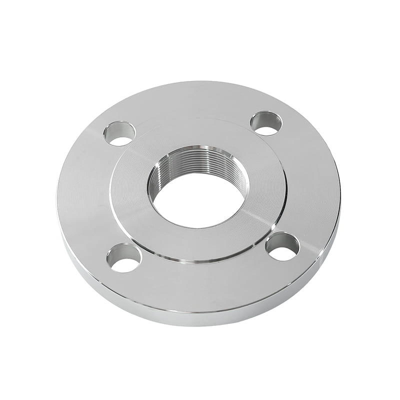 Flensa berulir stainless steel yang digunakan untuk sistem tekanan rendah