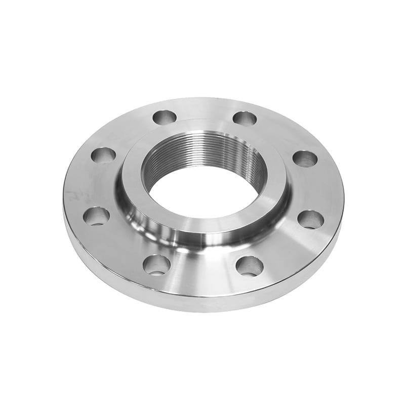 Flensa berulir stainless steel yang digunakan untuk sistem tekanan rendah