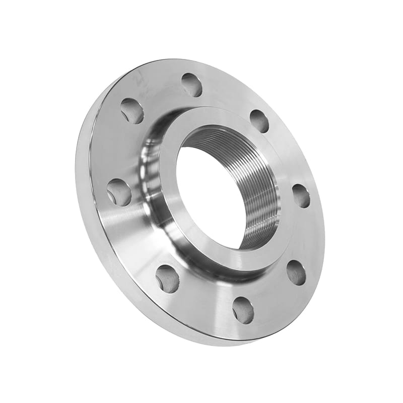 Flensa berulir stainless steel yang digunakan untuk sistem tekanan rendah