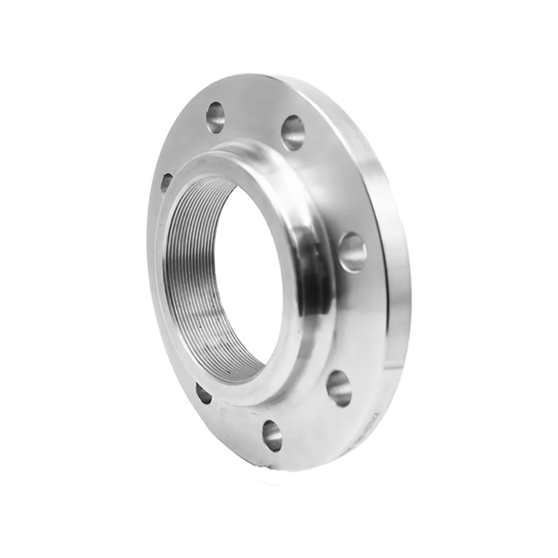 Flensa berulir stainless steel yang digunakan untuk sistem tekanan rendah