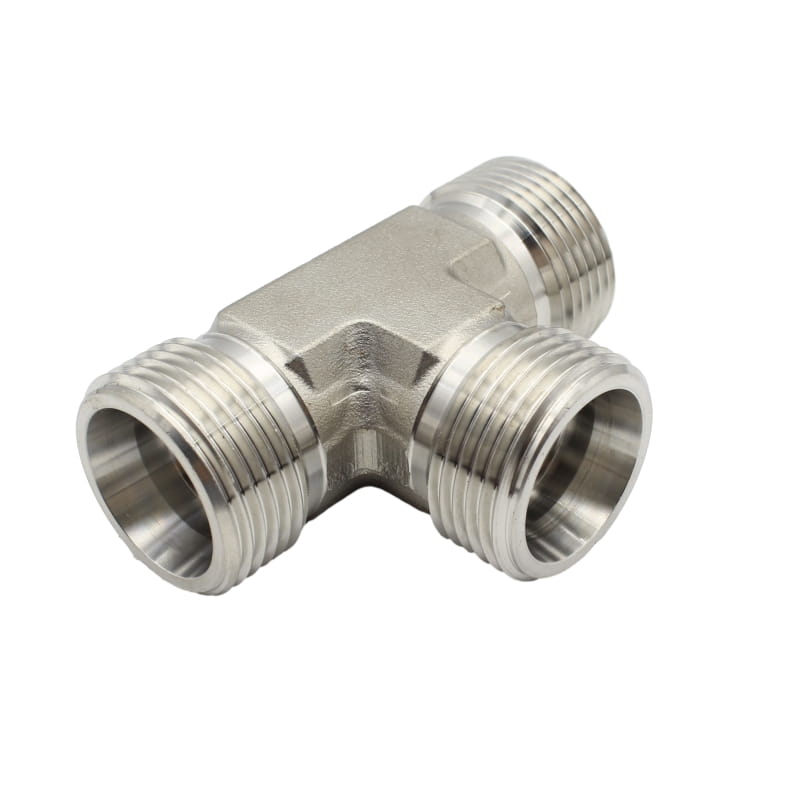 Tee Berulir Stainless Steel menyediakan koneksi pipa yang andal