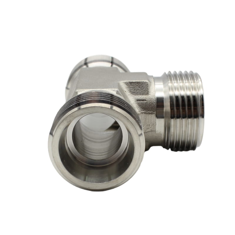 Tee Berulir Stainless Steel menyediakan koneksi pipa yang andal