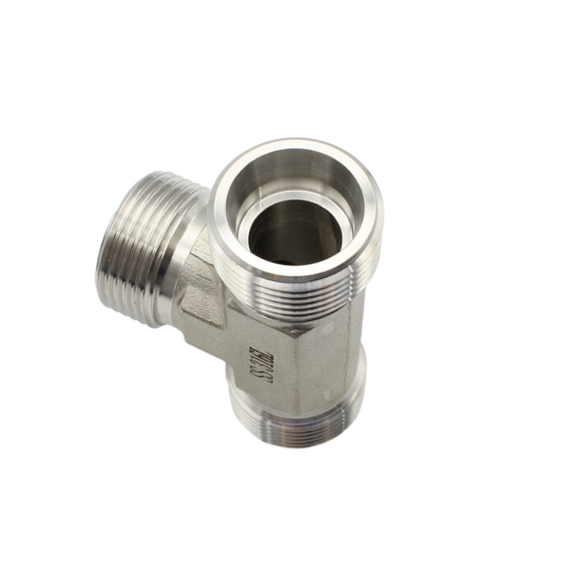 Tee Berulir Stainless Steel menyediakan koneksi pipa yang andal