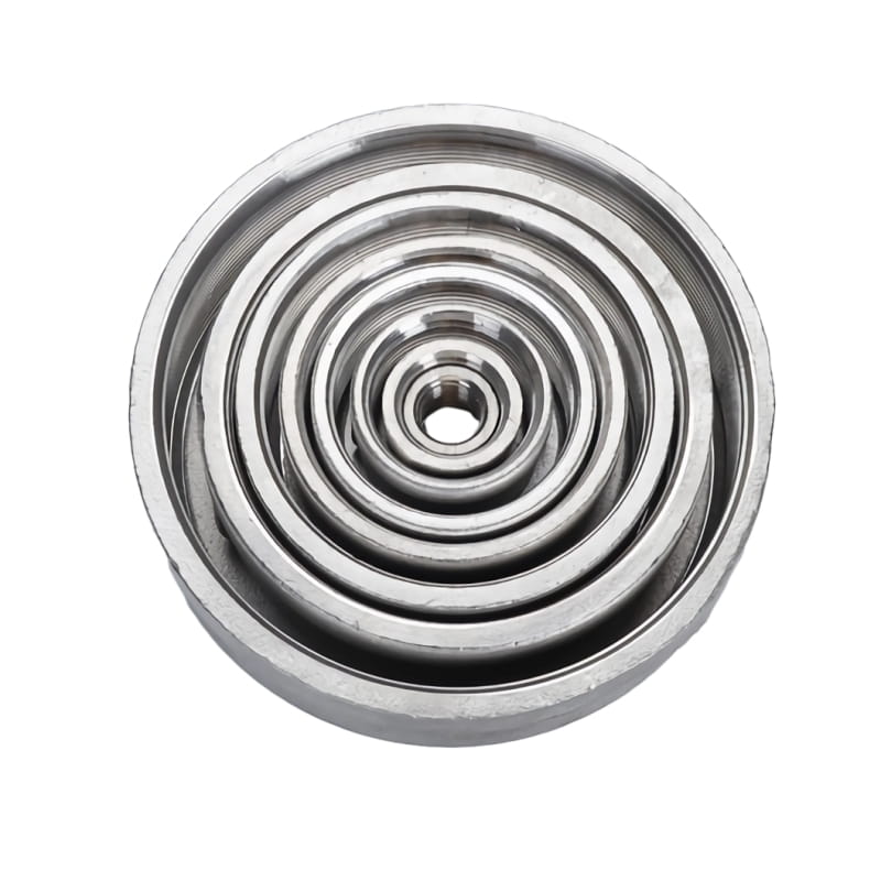 Investasi casting tutup ujung pipa stainless steel memiliki benang wanita