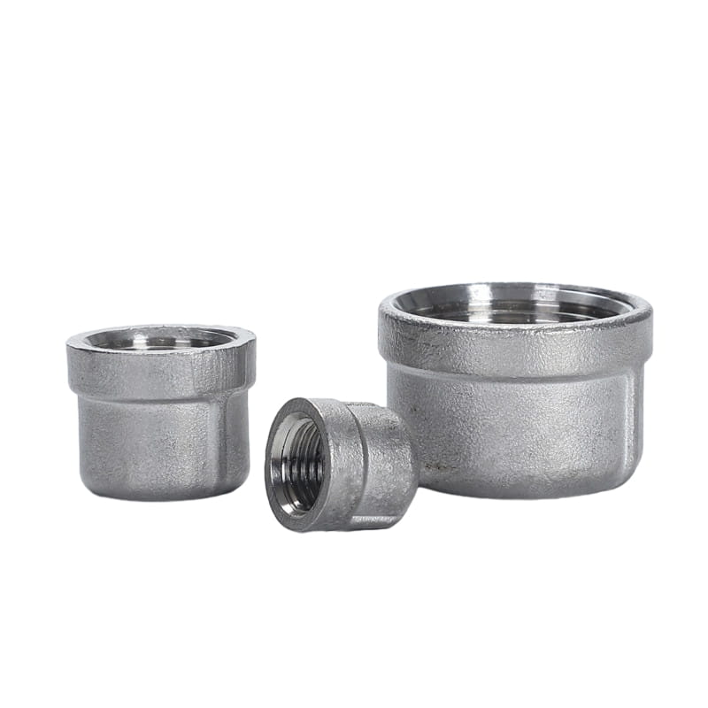 Investasi casting tutup ujung pipa stainless steel memiliki benang wanita