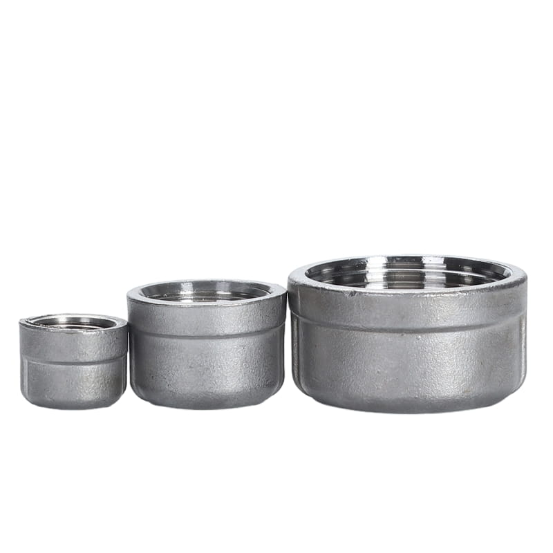 Investasi casting tutup ujung pipa stainless steel memiliki benang wanita