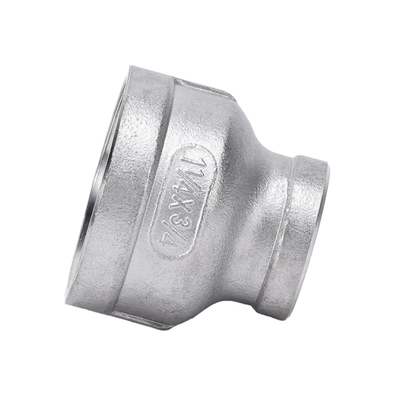 Kopling pereduksi lonceng stainless steel yang menghubungkan dua bagian dengan diameter yang berbeda