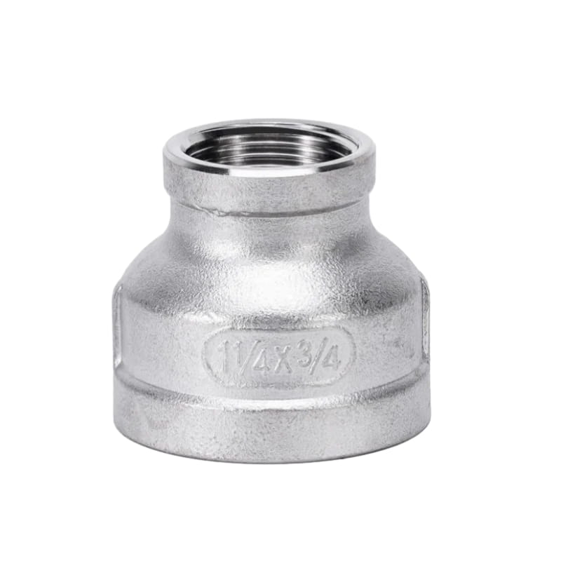Kopling pereduksi lonceng stainless steel yang menghubungkan dua bagian dengan diameter yang berbeda