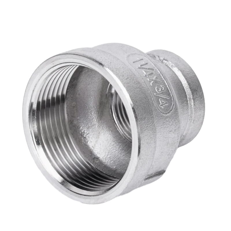 Kopling pereduksi lonceng stainless steel yang menghubungkan dua bagian dengan diameter yang berbeda