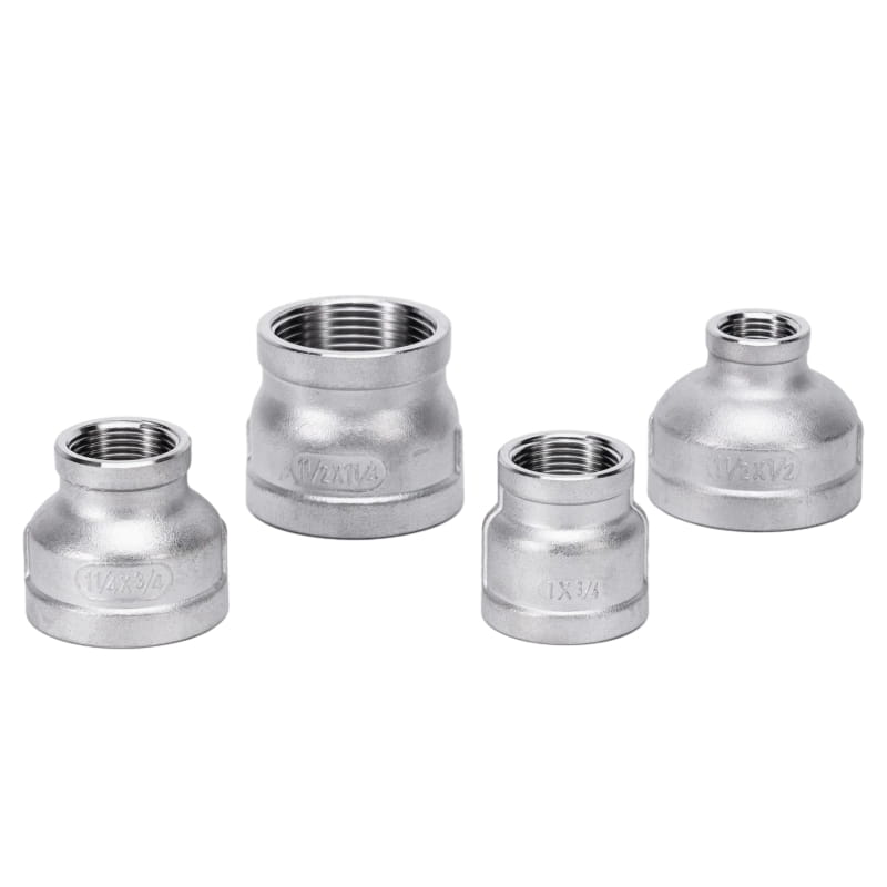 Kopling pereduksi lonceng stainless steel yang menghubungkan dua bagian dengan diameter yang berbeda