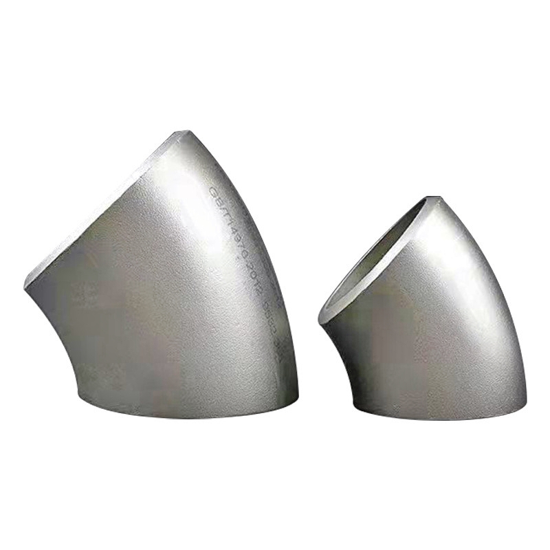 Siku 45 ° Butt Weld 40s 316 Fitting tabung stainless steel aman dan bebas bocor