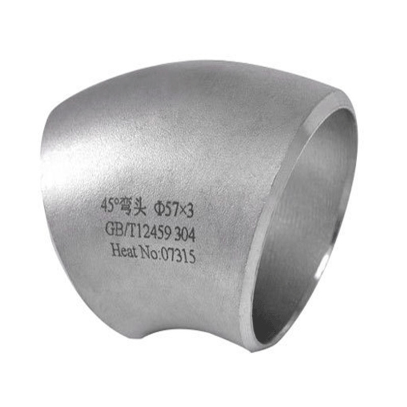 Siku 45 ° Butt Weld 40s 316 Fitting tabung stainless steel aman dan bebas bocor