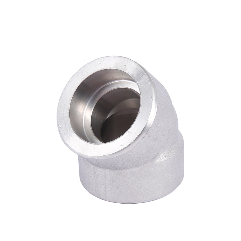 45 ° soket soket las siku tempa fitting pipa stainless steel