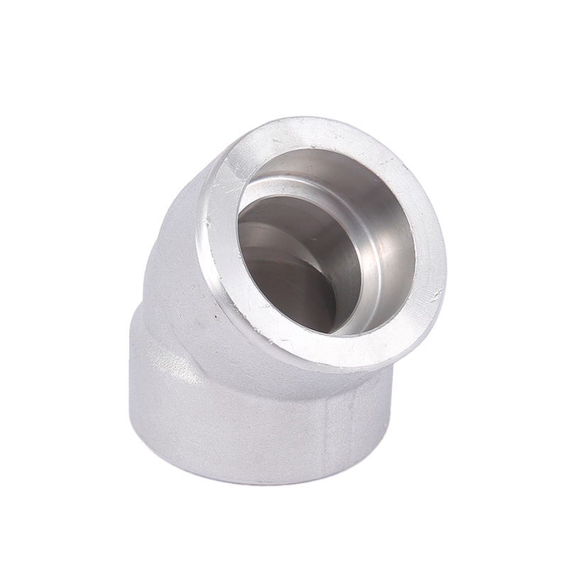 45 ° soket soket las siku tempa fitting pipa stainless steel