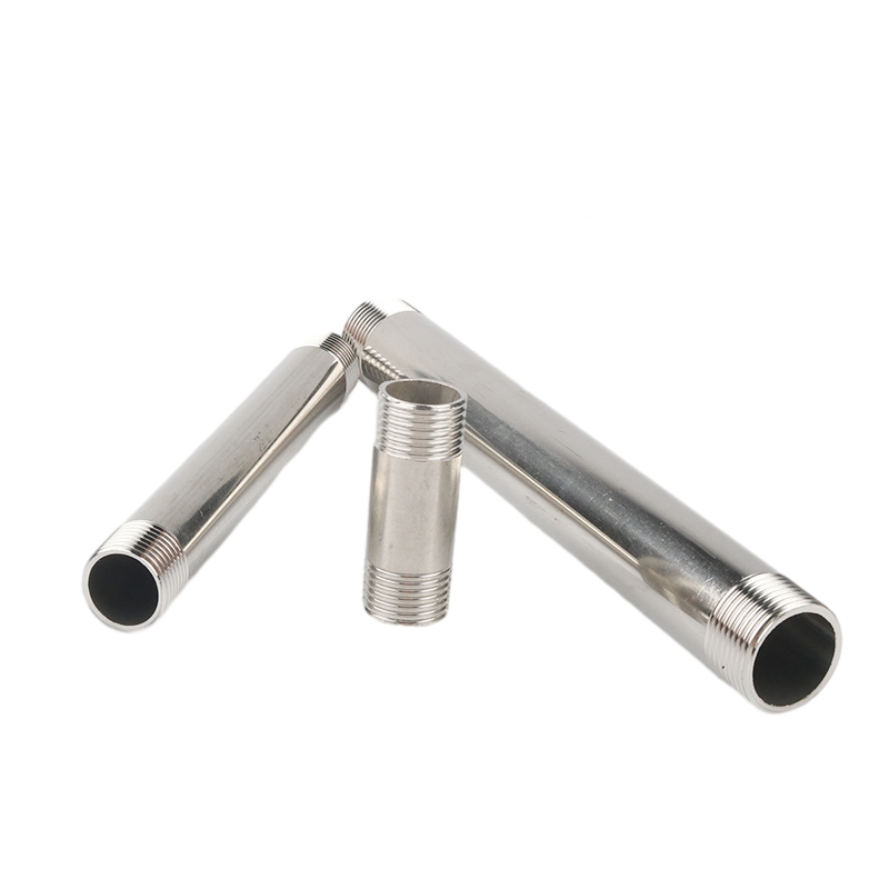 Stainless steel sch 40 puting berulir pas berulir kedua ujungnya
