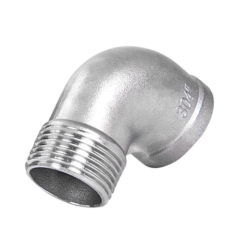 Baja stainless berdiameter yang sama ditempa siku jalanan 90 derajat