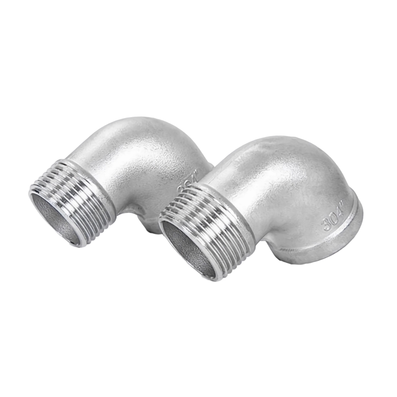 Baja stainless berdiameter yang sama ditempa siku jalanan 90 derajat
