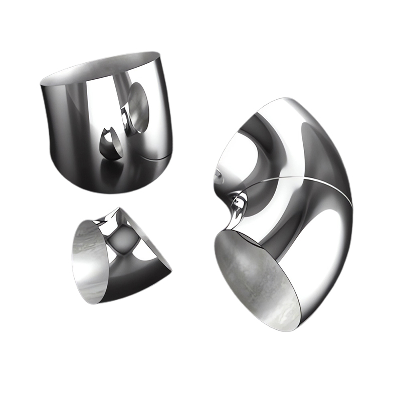 Sanitary Grade Eksternal Stainless Steel yang dipoles secara internal 45 ° Radius pendek siku