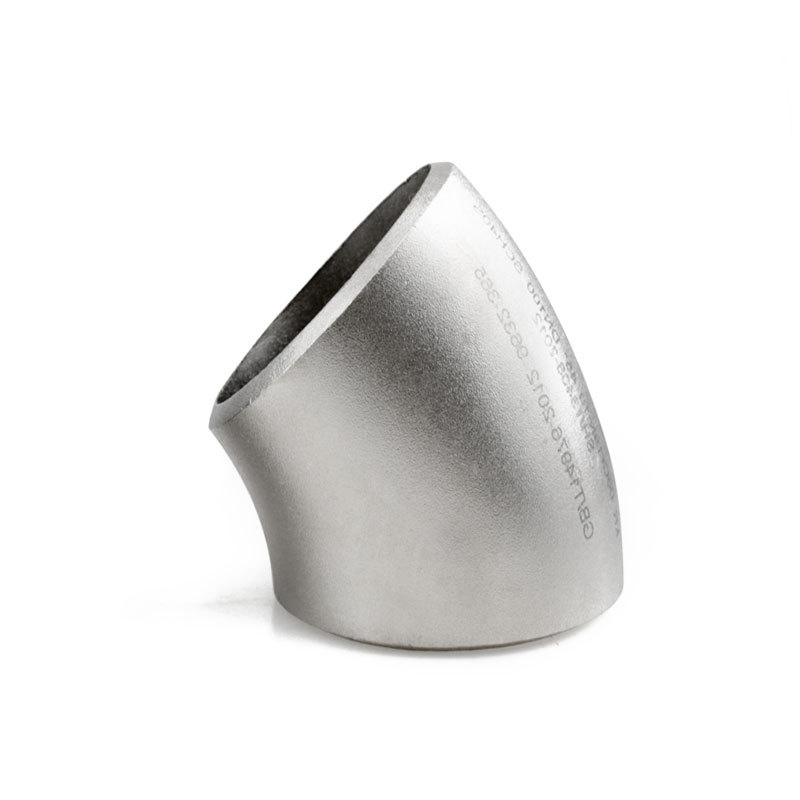 Siku 45 ° Butt Weld 40s 316 Fitting tabung stainless steel aman dan bebas bocor