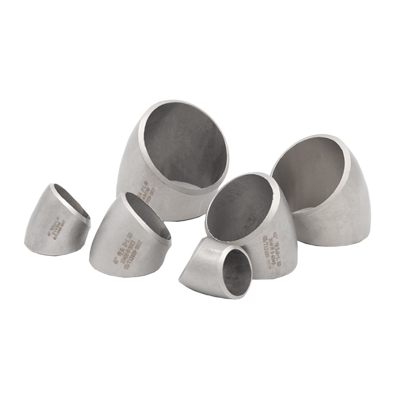 Stainless steel 45 ° fitting siku las tabung horizontal mengarahkan pipa Anda