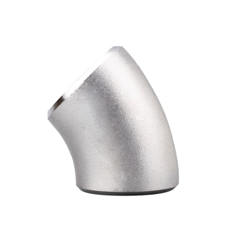 Stainless steel 45 ° fitting siku las tabung horizontal mengarahkan pipa Anda
