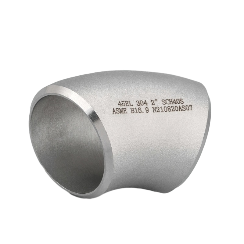 Stainless steel 45 ° fitting siku las tabung horizontal mengarahkan pipa Anda