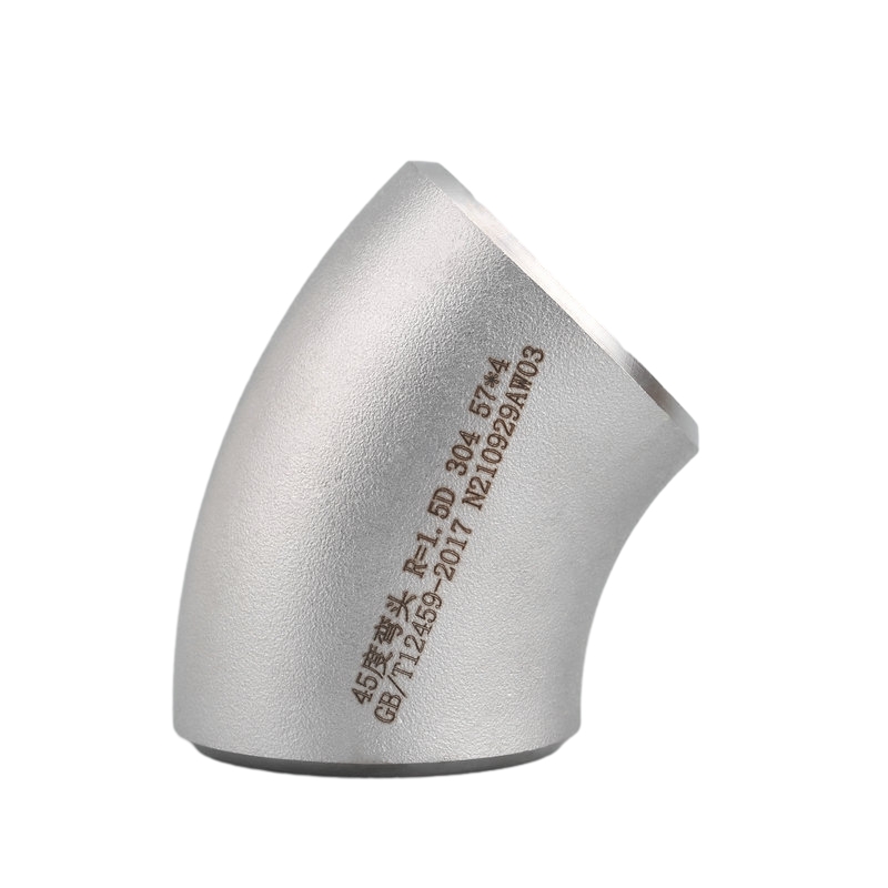 Stainless steel 45 ° fitting siku las tabung horizontal mengarahkan pipa Anda