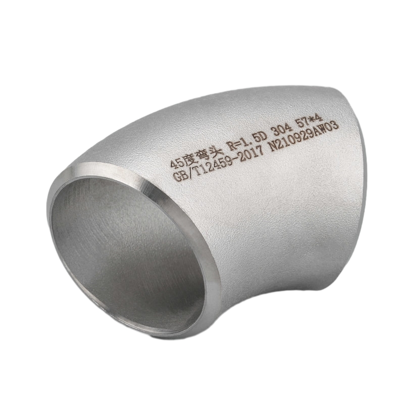 Stainless steel 45 ° fitting siku las tabung horizontal mengarahkan pipa Anda
