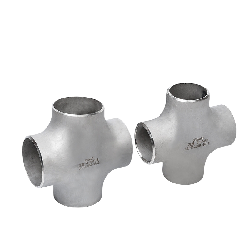 Baja stainless salib tabung yang sama dengan soket yang dilapisi pelarut