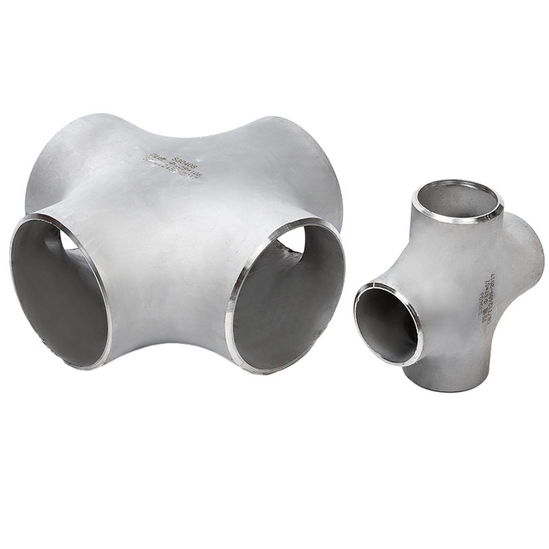 Baja stainless salib tabung yang sama dengan soket yang dilapisi pelarut