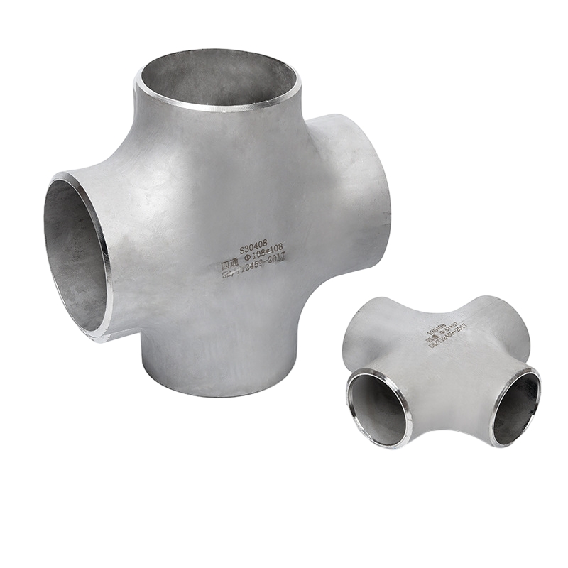 Baja stainless salib tabung yang sama dengan soket yang dilapisi pelarut